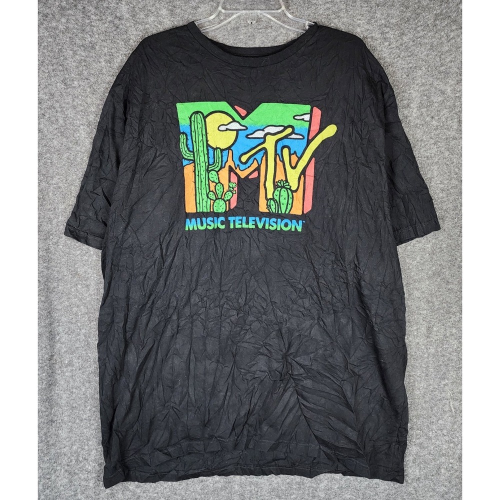 MTV T-Shirt Mens 3XLT Music Television Desert Cactus Graphic Mad Engine EUC